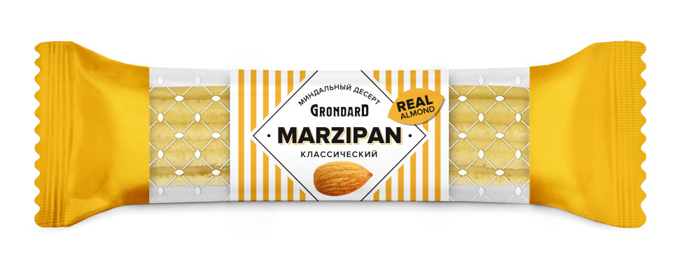  TM Grondard   (10361) Батончики НЕглазированные Марципановые Классика, (28шт по 40г)        в Симферополе