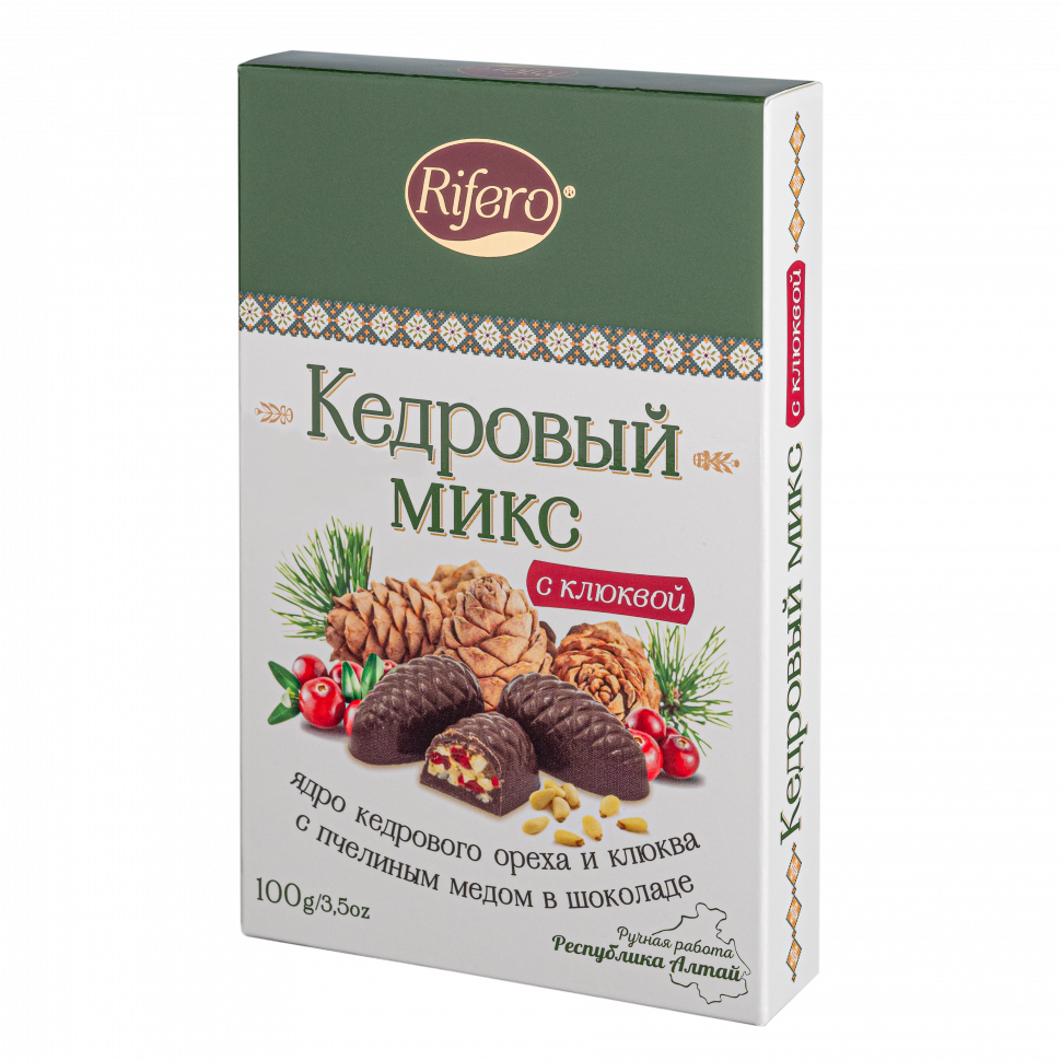  Риф и ко Конфеты "Кедровый микс КЛЮКВА" 100г     в Симферополе