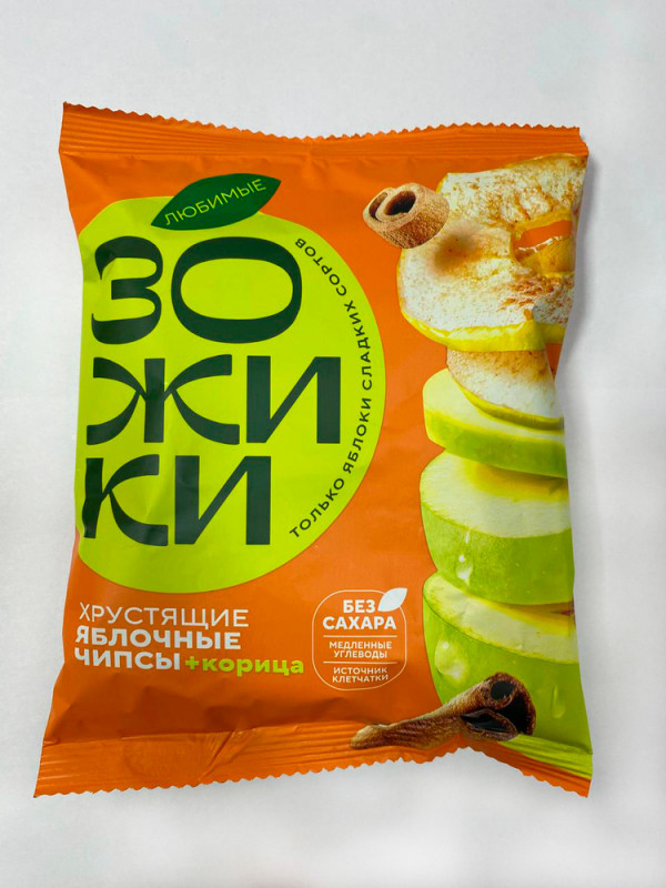№1 Зожики Яблочные+корица чипсы, 25г  в Симферополе