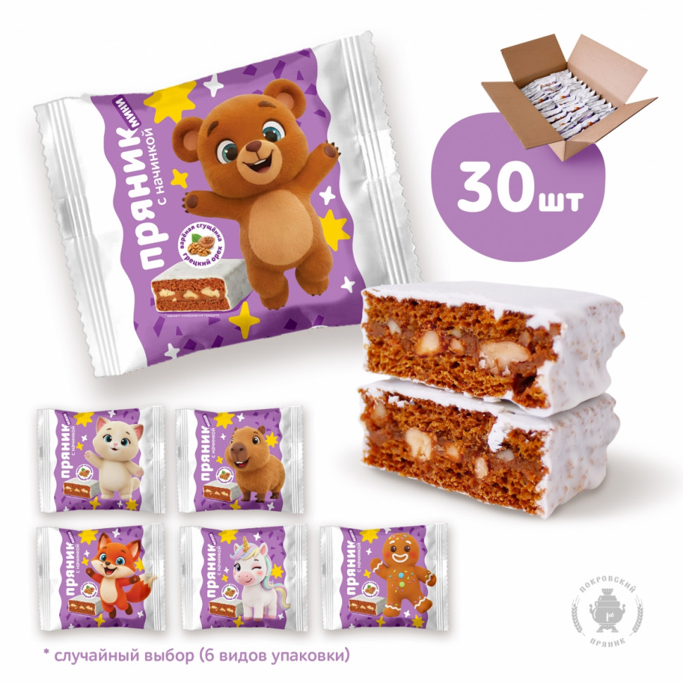  Пряник МИНИ  коробка (30шт по 60г) в Симферополе